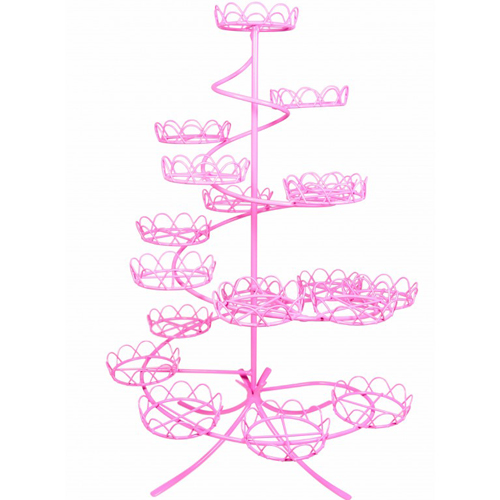 PME Sugarcraft PME CS1006 Pink Cupcake Stand / Tower, Holds 19 cupcakes