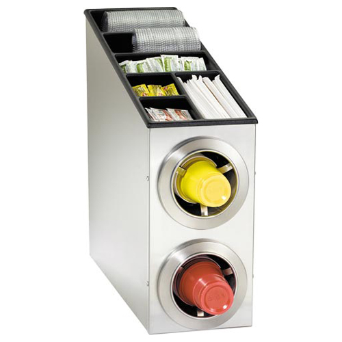 Dispense-Rite Dispense-Rite CTC-L-2SS Countertop 2-Cup S/S Dispensing Combination Cabinet