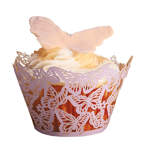 Paper Orchid Paper Orchid Cupcake Wrappers - Butterflies Design, Lavender