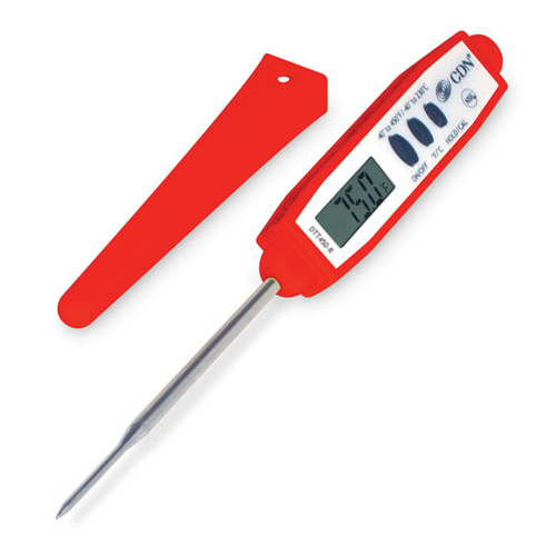 CDN CDN ProAccurate Quick-Read Thin Tip Thermometer, Red