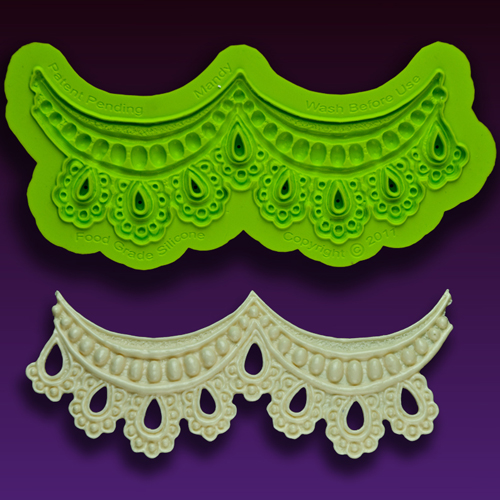Marvelous Molds Earlene's Mandy Enhanced-Lace Silicone Fondant Mold by Marvelous Molds