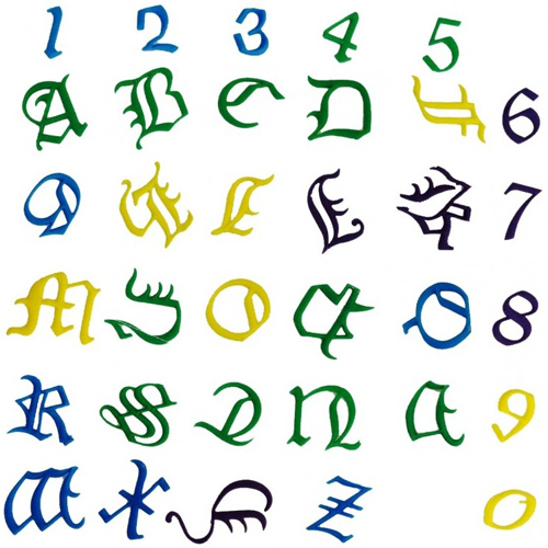 FMM FMM Numbers and Old English Alphabet, Upper Case