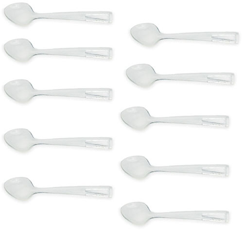 Martellato Clear Plastic Spoon for use with Dessert Cups; 500 Pieces