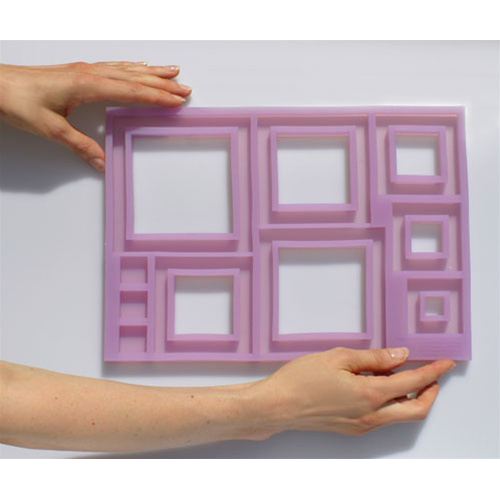 unknown Square GeoMat Silicone Sugar Mold