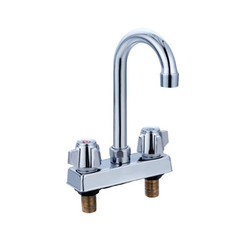 unknown Deck Mount Drop-In Sink Gooseneck Faucet 4