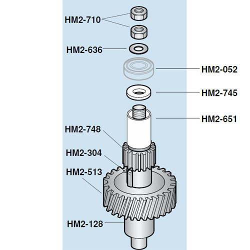 unknown Worm Wheel Shaft Service Kit For Hobart Mixer Includes All Parts Shown In Black