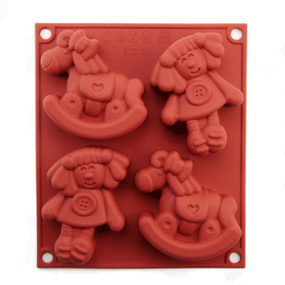 Silikomart Silikomart Doll and Rocking Horse Silicone Bake Mold