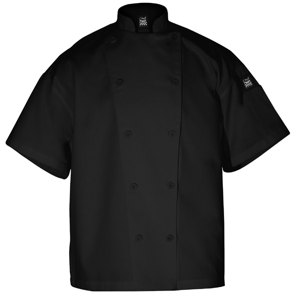 Chef Revival Chef Revival Knife & Steel Jacket Short-Sleeve - Black - Poly-Cotton