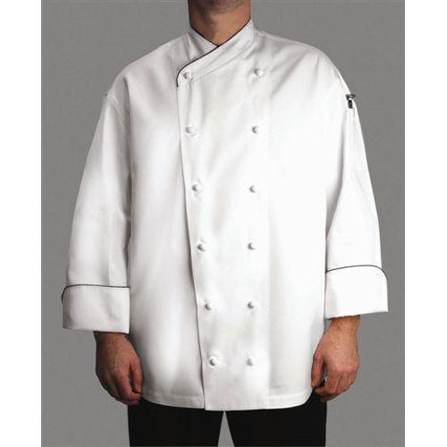 Chef Revival Chef Revival Corporate Jacket with Black Piping QC2000 Poly-Cotton - 2X
