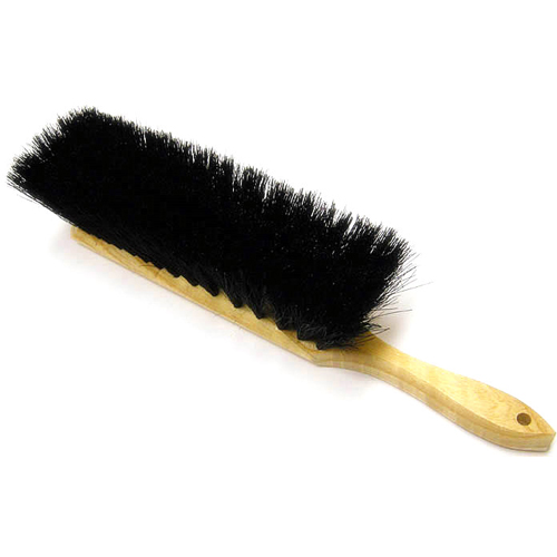 unknown Counter Duster, Black Tampico Bristless, Wooden Handle
