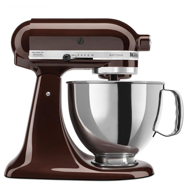 KitchenAid's Artisan tilt-head stand mixer is the ultimate in user-friendly design. Features 10 speeds and KitchenAid's unique planetary mixing action, driven by a powerful 325-watt motor. Rugged all-