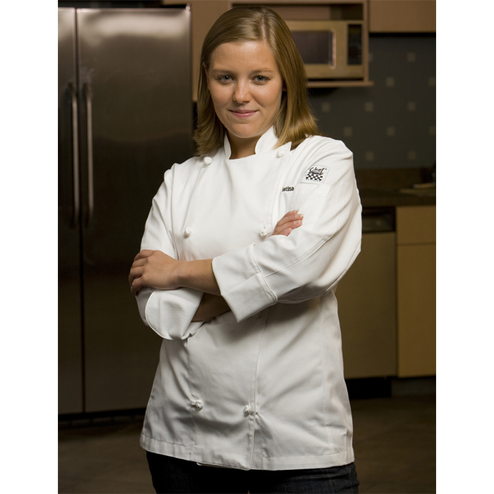 Chef Revival Chef Revival Ladies Knife & Steel Jacket, Traditional Poly-Cotton, Cloth Knot Button - XL