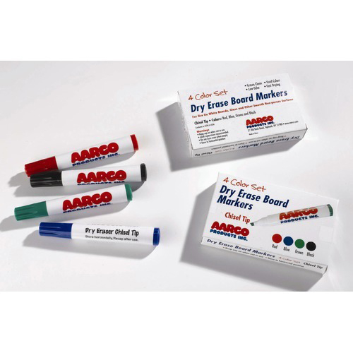 Aarco Products Inc. Chisel Tip Dry Erase Marker 4-Pack