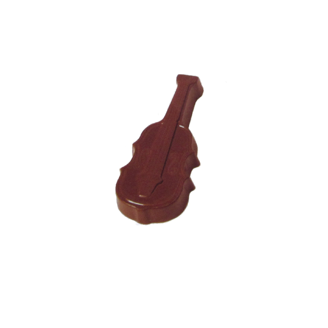 unknown Polycarbonate Chocolate Mold Violin 75x29mm x 10mm High, 12 Cavities