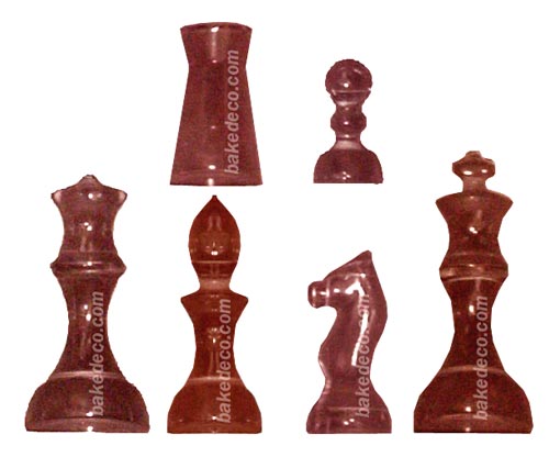 unknown Polycarbonate Chocolate Mold, Set of 16 Chess Pieces. Buy 2 Molds to Make Whole Chess Pieces
