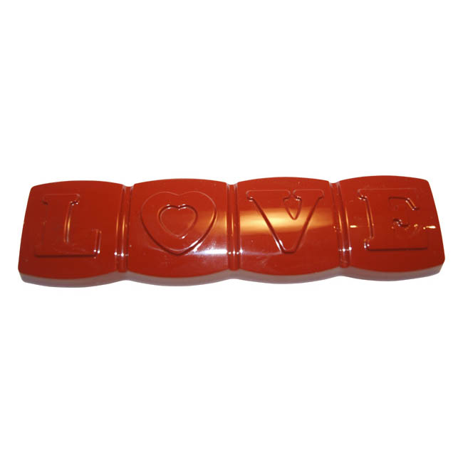 unknown Polycarbonate Chocolate Mold: Love Bar, 6 Cavities
