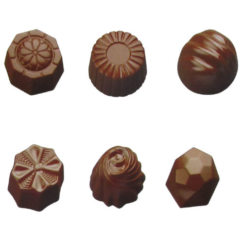 unknown Polycarbonate Chocolate Mold Assorted 36 Cavities
