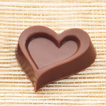 Martellato Martellato Polycarbonate Chocolate Mold Heart 40x42mm x 15mm High, 15 Cavities