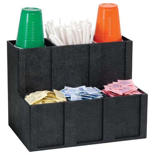 Dispense-Rite Dispense-Rite MCD-6BT Cup, Lid, Straw and Condiment Organizer - 6 Section