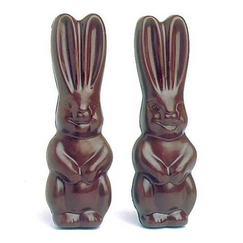 unknown Polycarbonate Chocolate Mold: Big-Eared Rabbit. 2 pc. Front & Back. Makes 6 solid rabbits 5