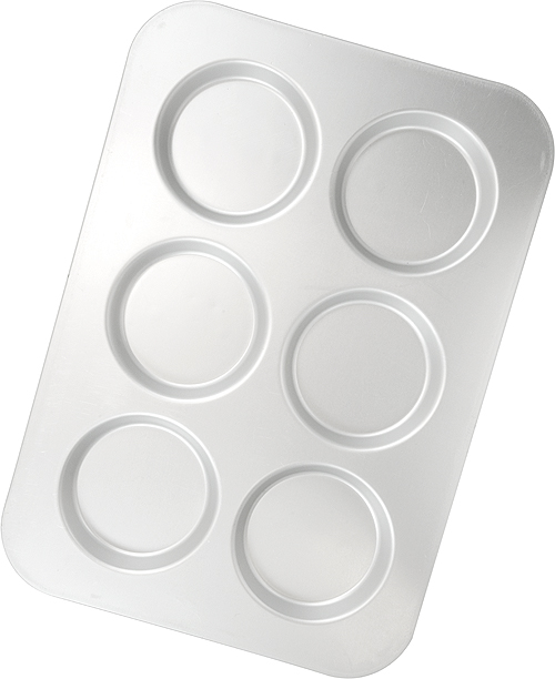 Fat Daddio's Fat Daddio's Anodized Aluminum 6-Cup Muffin Top/Crown Pan