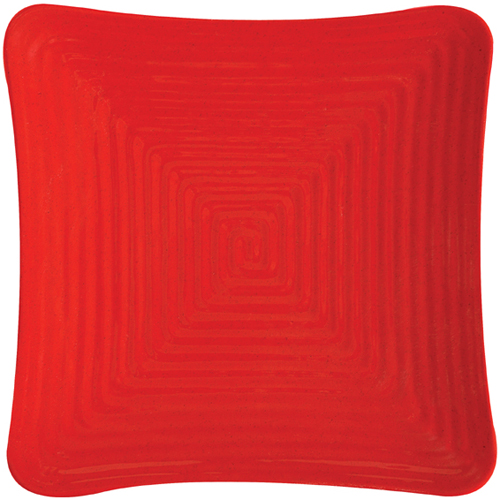 G. E. T. Melamine Plates, Square, Red Sensation Series, 10.25" - Case of 12