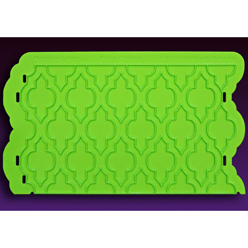 Marvelous Molds Moroccan Lattice Onlay Silicone Fondant Stencil by Marvelous Molds