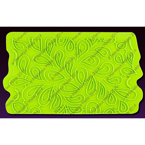 Marvelous Molds Splash Onlay Silicone Fondant Stencil by Marvelous Molds