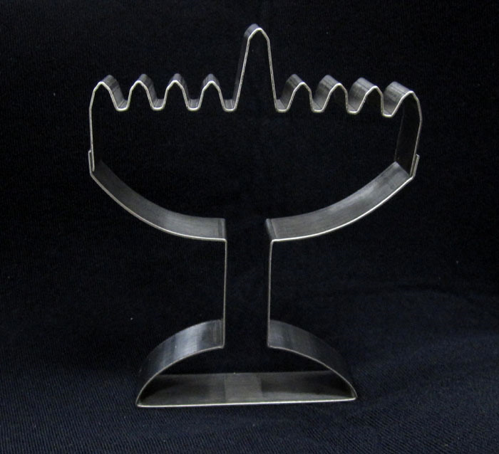 unknown Menorah Cookie Cutter, Heavy Duty Stainless