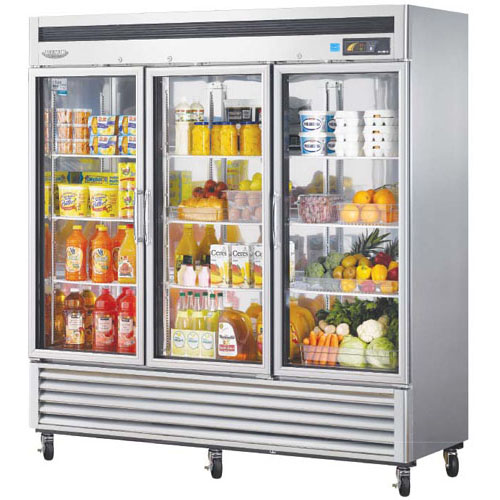 Turbo Air Turbo Air MSR-72G-3 3 Glass Door Refrigerator Merchandiser 72 cu. ft.