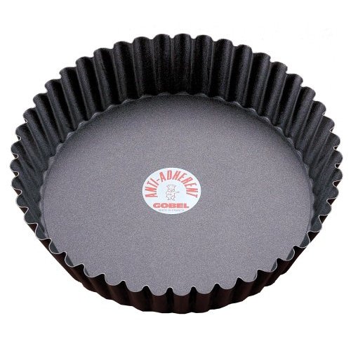 Gobel Round Mini Fluted Tart Flan L/B 140x25mm 4" Diameter x 1-1/4" deep