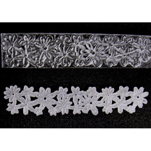 Translucent bluish rigid resin mold 1-3/4" x 8-1/4"