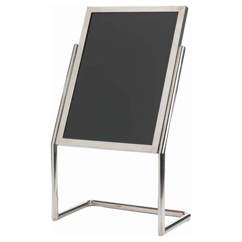 Aarco Products Aarco Dual Capability Neon Markerboard and Menu-Poster Holder, Chrome