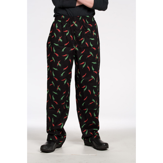 Chef Revival Chef Revival E-Z Fit Chef Pants Cotton, Pepper Print - 3X