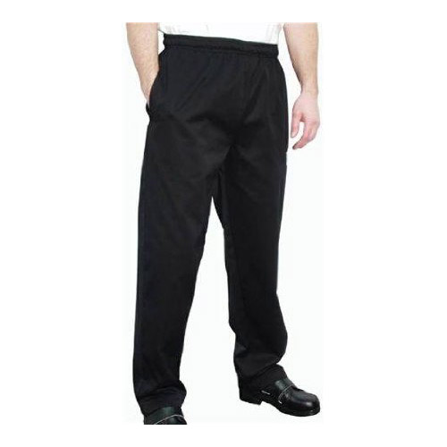 Chef Revival Chef Revival E-Z Fit Chef Pants Black, QC Lite Poly-Cotton - 5X