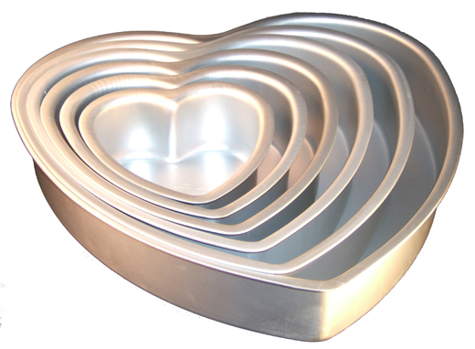 Fat Daddio's Fat Daddios Anodized Aluminum Heart Cake Pan 2-Inch  Deep - 8