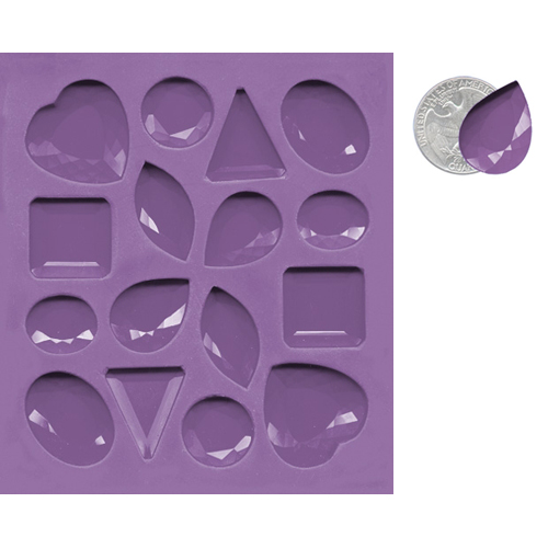 unknown Bejeweled Shapes Silicone Sugar & Candy Mold, 16/sheet