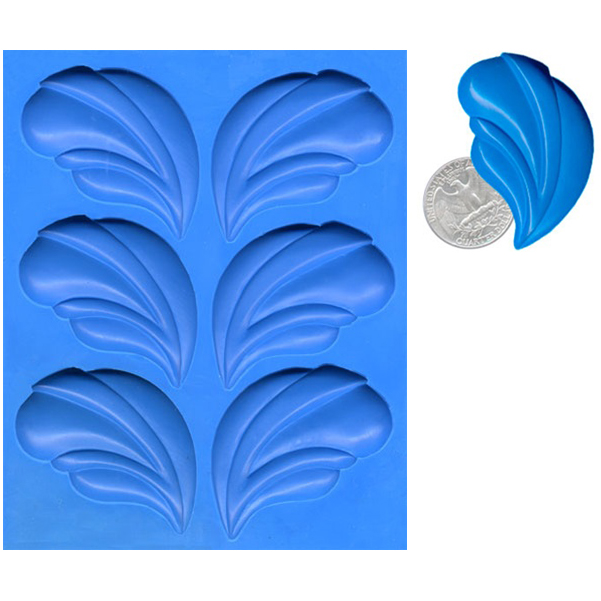 unknown Pastry Impressions Silicone Sugar Mold, Ostrich Plume