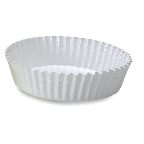 Welcome Home Brands Disposable Baker's White Ruffled Paper Tart Pan, 3" Diameter x 0.9" High, Case of 1500