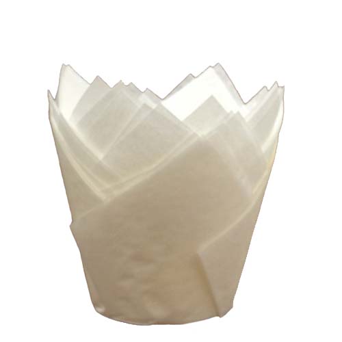 Pacific Plast Pacific Plast White Tulip Disposable Paper Baking Cup - 2-3/4