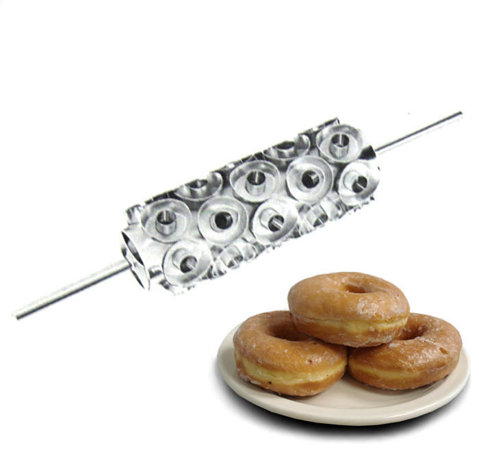 Moline Moline Round Donut Cutter (for Machine Use) - Polyethylene White - 3