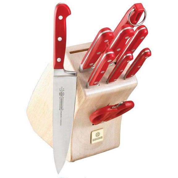 Mundial Mundial 5100 Series Red 10-Piece Block Knife Set