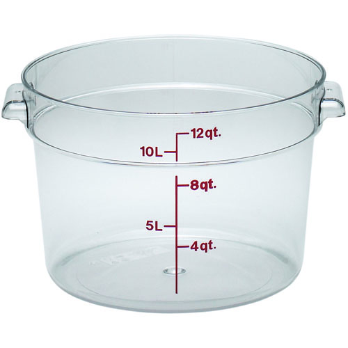 Cambro Cambro RFSCW12135 Round Storage Container Clear 12 Qt.