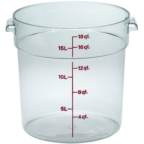 Cambro Cambro RFSCW18135 Round Storage Container Clear 18 Qt.