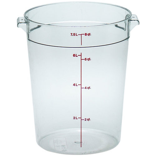 Cambro Cambro RFSCW8135 Round Storage Container Clear 8 Qt.