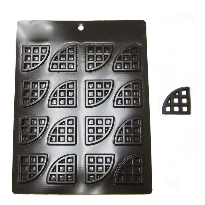 Flexible Chocolate Mold: Pie Slice, 16 Cavities