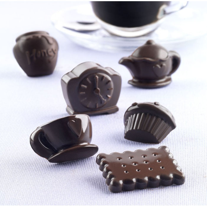Silikomart Silikomart Silicone Chocolate Mold: Tea Pot Set