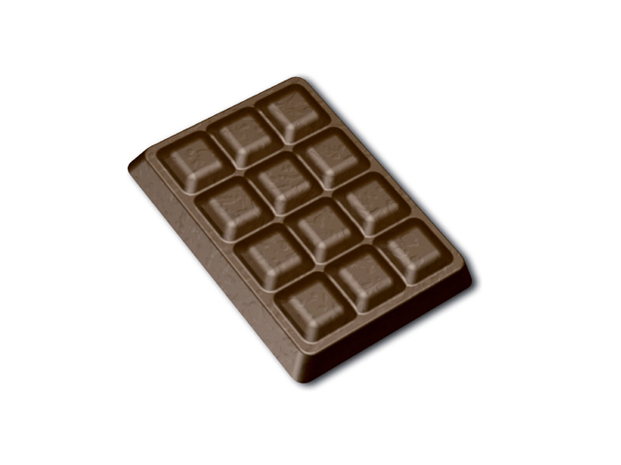 Silikomart Silicone Chocolate Mold: Mini Tablet 12 Cavities (Totaling 44 ml)