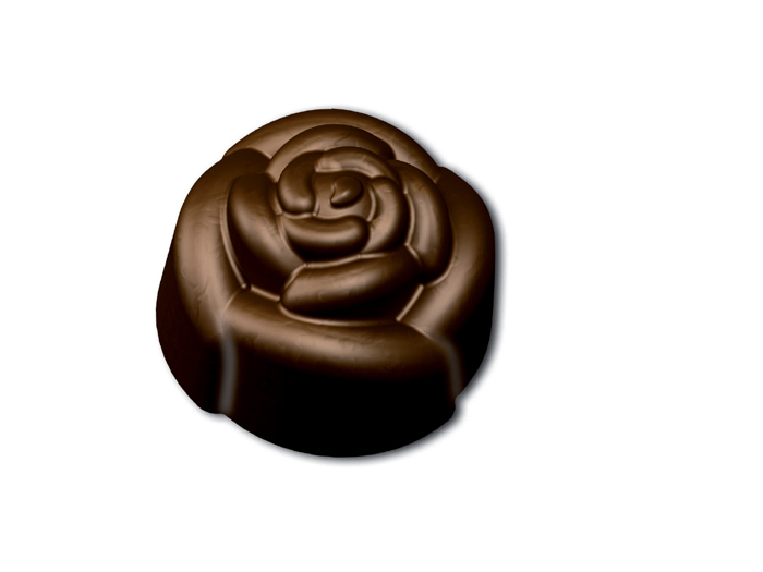 Silikomart Silikomart Silicone Chocolate Mold Rose 28mm Diam. x 18mm 7ml 15 Cavities