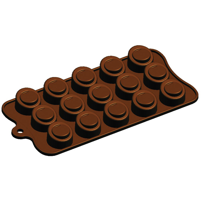 Fat Daddio's Fat Daddio's Silicone Chocolate Mold: Sloped Cylinder, 15 Cavities